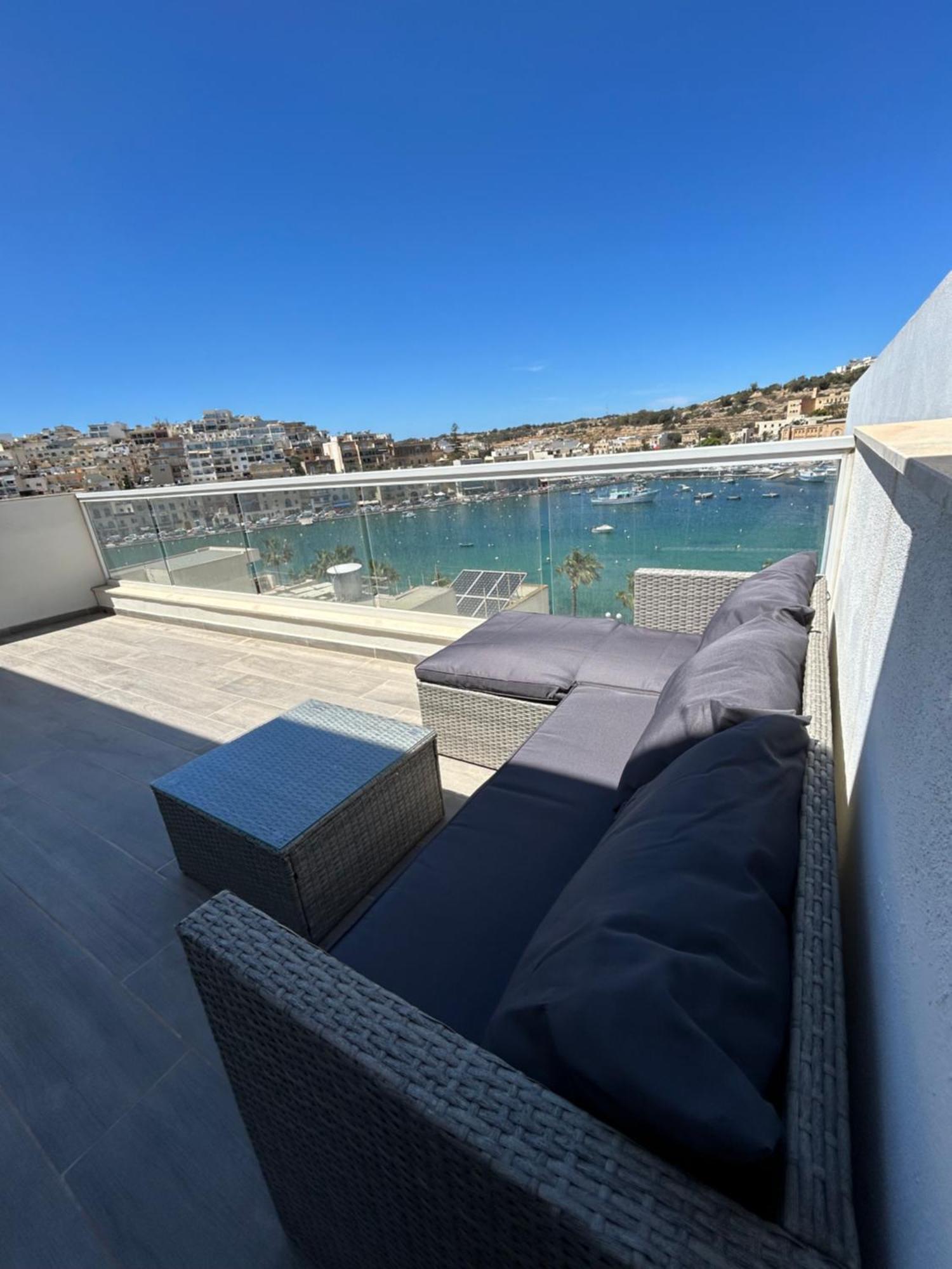Апартаменты Seaview Setters Penthouse Марсаскала Экстерьер фото
